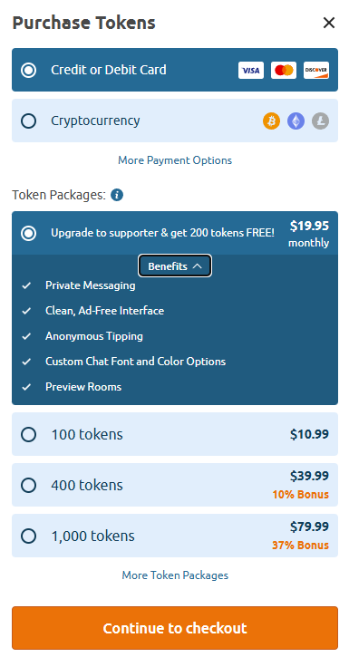 Chaturbate Review Token Purchase Packages and Premium Pricing