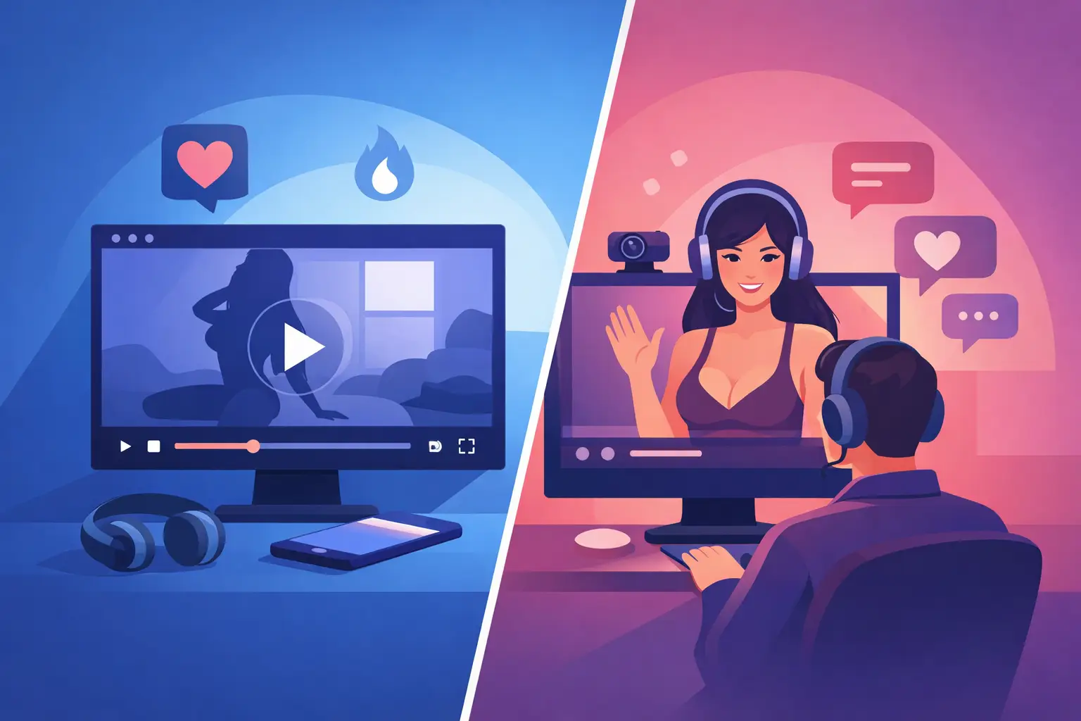 Free Explicit Videos Online vs Live Cams